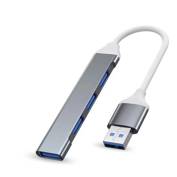 USBハブ 4ポート USB3.0対応 マルチポートアダプタ アルミ製【N6】