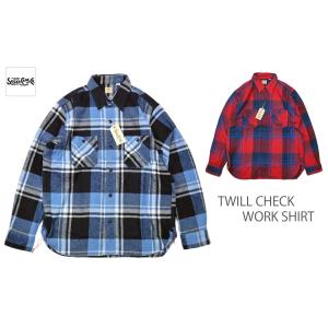 シュガーケーン SUGAR CANE ツイルチェックワークシャツ TWILL CHECK WORK SHIRTS ネルシャツ SC28740｜passage-store