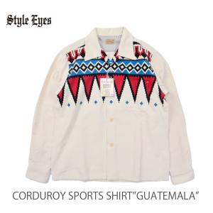 STYLE EYES スタイルアイズ GUATEMALA CORDUROY 1950s STYLE SPORTS SHIRT コーデュロイ スポーツシャツ オープンシャツ SE28745｜passage-store