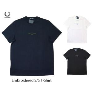 FRED PERRY フレッドペリー Embroidered S/S T-SHIRT ローレルロゴ半袖Ｔシャツ Ｍ2706｜passage-store