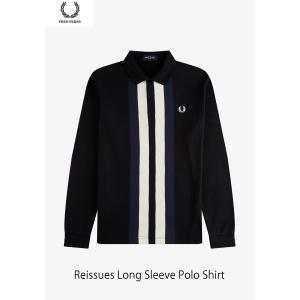 フレッドペリー FRED PERRY リイシュー ロングスリーブ ポロシャツ Reissues Long Sleeve Striped Polo Shirt  M3808｜passage-store