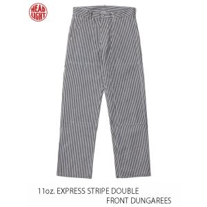 HEADLIGHT ヘッドライト 11oz. EXPRESS STRIPE DOUBLE FRONT DUNGAREES 11オンス エクスプレス ストライプ ダブルフロント ダンガリーズ HD42351｜passage-store