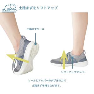 スニーカー 外反母趾 Lafoot 楽歩人ウォ...の詳細画像3