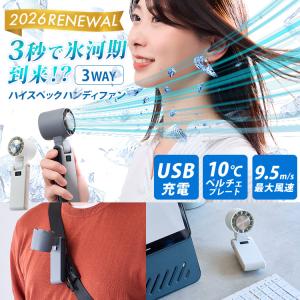 ハイスペックハンディクーラー フリーズウェル ターン USB充電式 ハンディファン 冷却ファン ペルチェ 扇風機 ポータブルファン 強風 角度調整