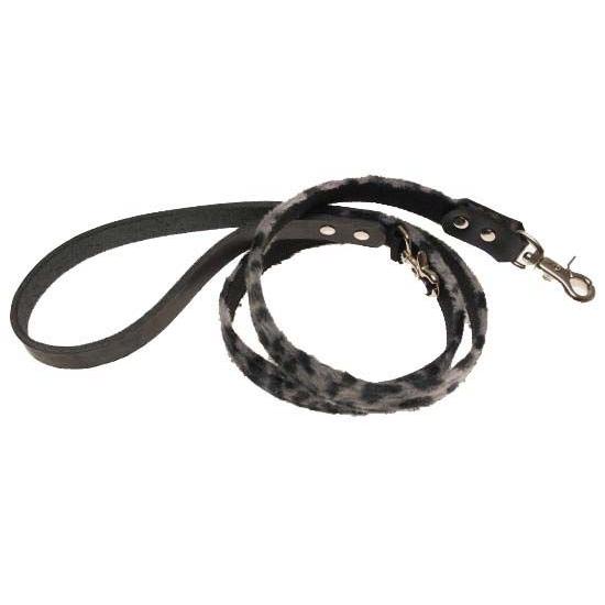 DOGSフェイクファー・アニマル柄リード（小型〜大型犬用）