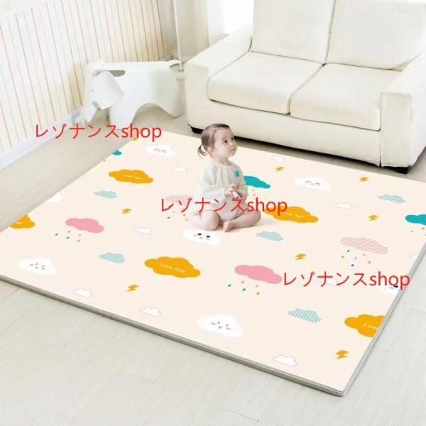 ロールマット ベビーマット プレイマットシルク素材 通気無臭抗菌防水防音衝撃吸収XPE材質 フロアー...