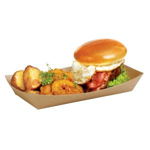 スナックトレー L (クラフト) 100枚入 ...の詳細画像1