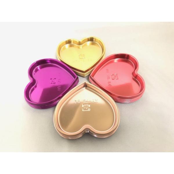 ケーキトレー ハート型 (4色) 各10枚入 アソート ケーキ台紙 , ケーキトレー , 使い捨て ...