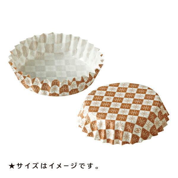 ペットカップ 丸型 7.5cm×高さ2.25cm(茶ブロック)  300枚入 ペットカップ 紙 , ...