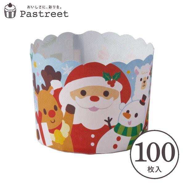ペット マフィンカップ M(サンタフレンズ) 100枚入 マフィン型 マフィンカップ カップケーキ ...