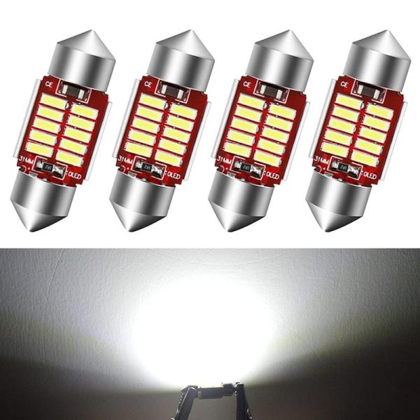 NAKOBO led ルームランプ T10 x 31mm 12-24V 対応 ホワイト 4個 安定し...