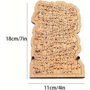 木製 ジグソーパズル 100匹の猫 パズル 枠...の詳細画像2