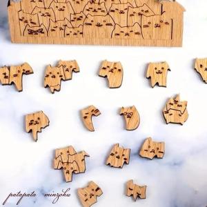 木製 ジグソーパズル 100匹の猫 パズル 枠...の詳細画像4