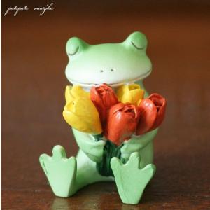 Copeau コポー 桜の枝を抱えるカエル ミドルサイズ 置物 ダイカイ
