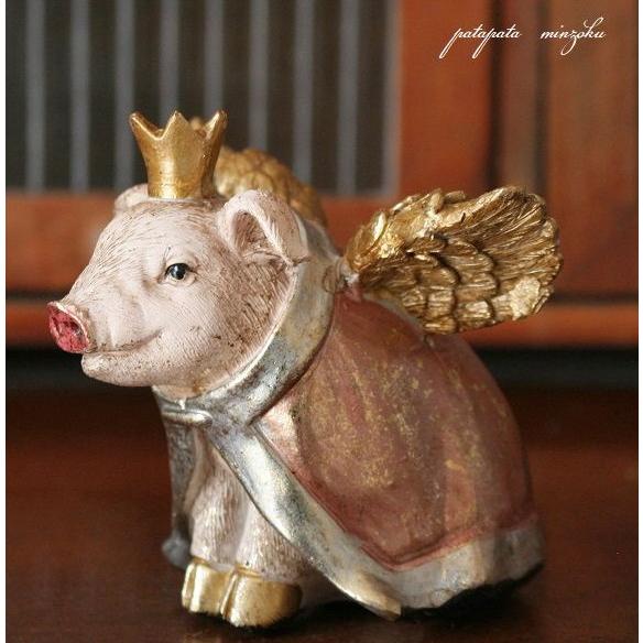 エンジェルピッグ マント アンティーク調 子豚 天使の子豚 ディスプレイ 雑貨