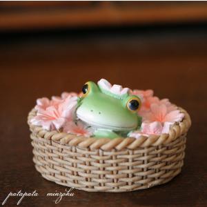 Copeau コポー 桜に囲まれるカエル ミニガーデン 置物 ダイカイ
