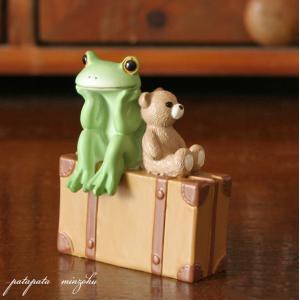 Copeau コポー レトロバイクとカエル 置物 ダイカイ オブジェ カエル