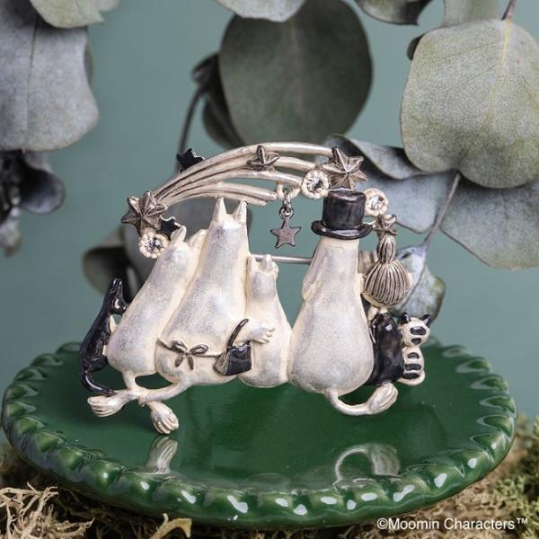 ながれ星とムーミンブローチア ムーミン ブローチ ピンブローチ 送料無料 パルナートポック ブラフシ...
