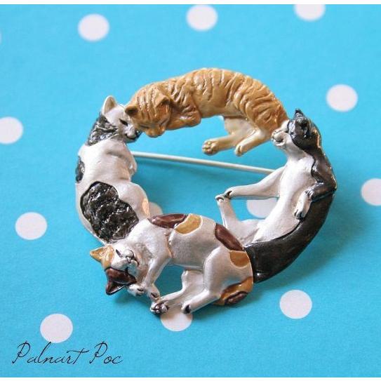 ネコブローチ ピンブローチ ブローチ パルナートポック 送料無料 ブラフシューペリア ねこ 猫 雑貨