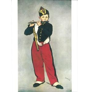 笛を吹く少年 エドゥアール・マネ ポストカード ドイツ 製 グリーティングカード 絵はがき｜patapataminzoku