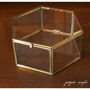 ガラスケース 真鍮（ ブラス＆ガラス ショーケース ヨコ3段