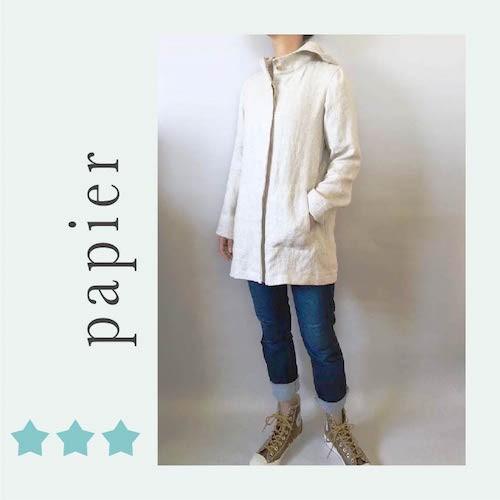 A4印刷型紙　スタンドフードコート表地のみ(7〜17号/ハンドメイド/洋裁/ソーイング/パターン/型...