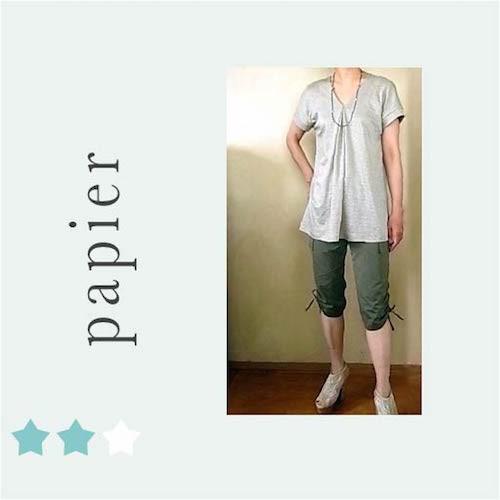 カフス仕立てフレンチスリーブ(7〜17号/ハンドメイド/洋裁/ミシン/ソーイング/ブラウス/パピエパ...