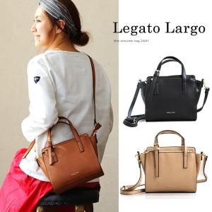 ミニ ショルダー バッグ 2WAY 箔プリント フェイクレザー ボストンバッグ (レガートラルゴ) Legato Largo 40代 50代