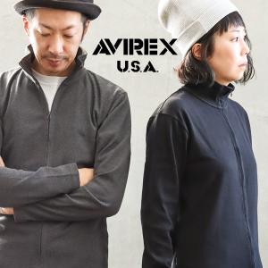 AVIREX カーディガン ジップアップ ジャケット フードなし デイリーシリーズ メンズ  トップス 無地 リブ アヴィレックス パティ｜PATY