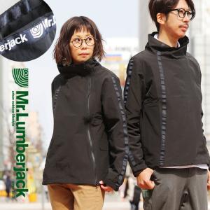 マウンテンパーカー ハイネック 斜め ダブルジップ 配色 ロゴ ライン 防風 軽量 メッシュ ロクヨン メンズ レディース  Mr.Lumberjack