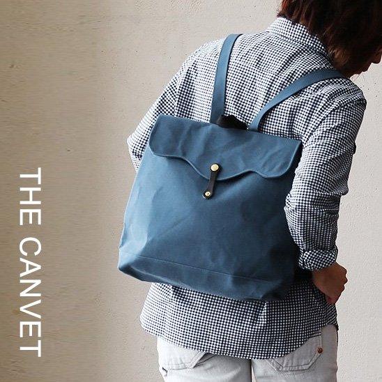 リュック バックパック バッグ キャンバス 8号キャンバス フラップ デイバッグ カウレザー THE...