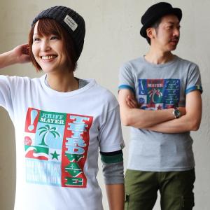 トップス Tシャツ  春 夏 半袖 プリント 胸プリント タイト  カジュアル おしゃれ KRIFF MAYER 春夏 メンズ レディース｜paty