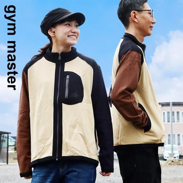 gym master スタンドジャケット ブルゾン ジャンパー アウター 長袖 コットン カジュアル...