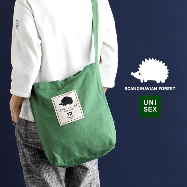 SCANDINAVIAN FOREST トートバッグ ショルダーバッグ 2WAY ワンポイント プリ...