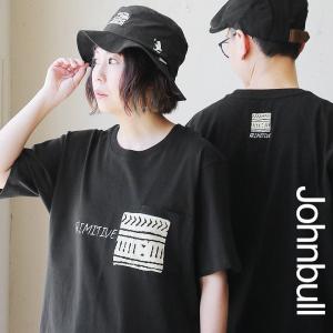 Tシャツ 半袖 クルーネック TEE 胸ポケット ネイティブ 手書き風 プリント 綿100 コットン メンズ レディース  Johnbull｜paty