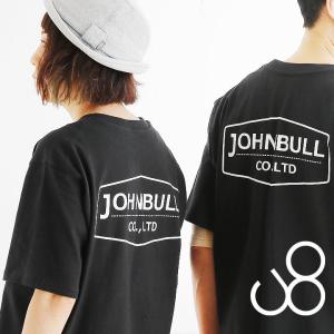 Tシャツ 半袖 クルーネック TEE 無地 シンプル 胸ポケット バック プリント ロゴ 綿100 コットン メンズ レディース  Johnbull｜paty