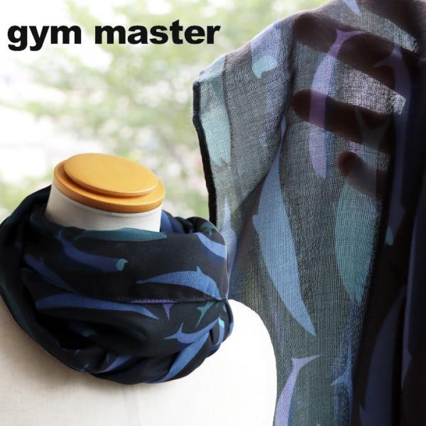 gym master ジムマスター ストール メンズ レディース 総柄 大判 薄手 ポリエステル10...