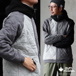 gym master ジムマスター パーカー 長袖 メンズ レディース 中綿 ジャケット ハイネック キルティング 防寒 防風 軽量 伸縮性 パティ