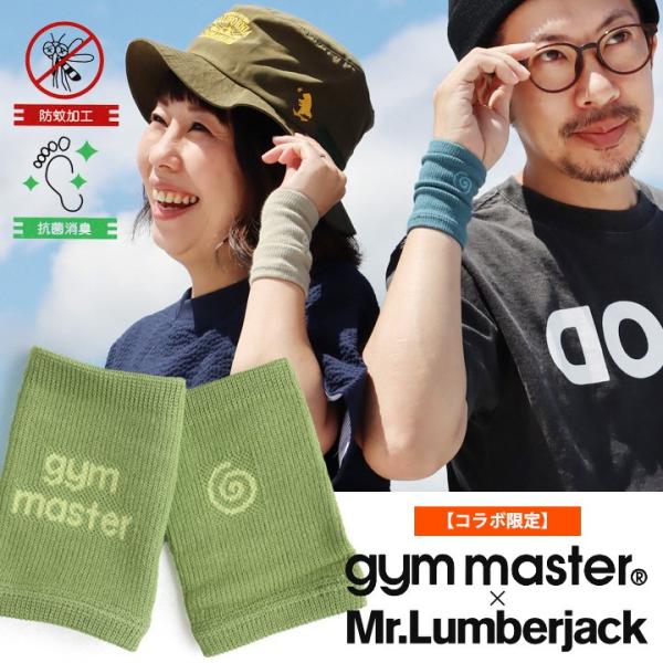 gym master × Mr.Lumberjack リストバンド 刺繍 ブランド ロゴ 虫 が嫌う...
