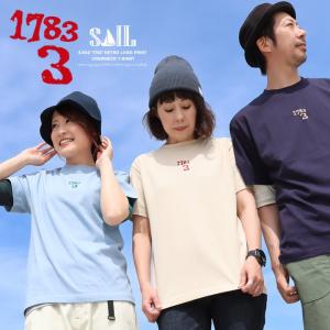 tシャツ 半袖 ユニセックス ティーシャツ カジュアル レトロ ナンバー ロゴ プリント しっかり 丈夫 コットン 綿100 すっきり 丸胴 SAIL セイル