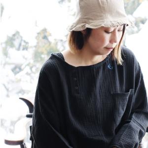 シャツ 長袖 プルオーバー ダブルガーゼ レデ...の詳細画像2