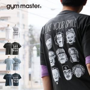 gym master ジムマスター Tシャツ 半袖 メンズ レディース クルーネック バックプリント 笑顔 ハッピースマイル 綿100％ パティ (メール便50)｜paty