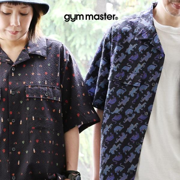 gym master ジムマスター シャツ 5分袖 メンズ レディース ポリエステル シアサッカー ...