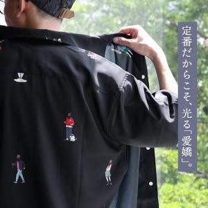 FUN ファン 開襟シャツ メンズ 半袖 総柄...の詳細画像2