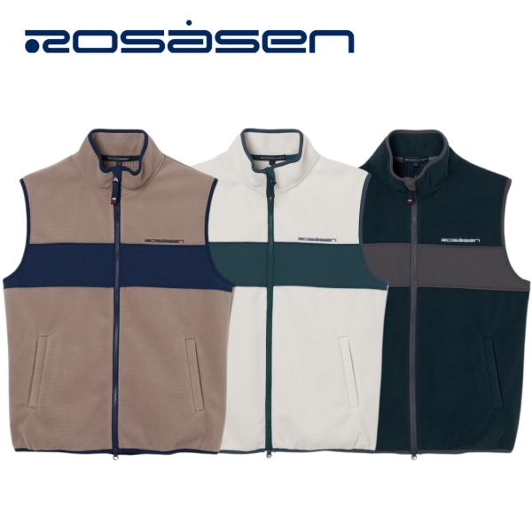 【送料無料】 ROSASEN ロサーセン ウォームシールドフリース フルジップ切替ベスト メンズ ゴ...