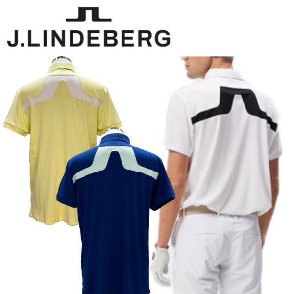 J.LINDEBERG Jリンドバーグ メンズ ポロシャツ 半袖ポロ ゴルフ ゴルフウェア バッグブ...