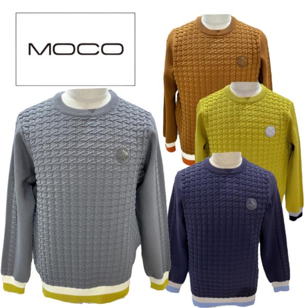 30％OFF！ SALE！ MOCO モコ メンズ ゴルフ ゴルフウェア クルーネックニット セータ...