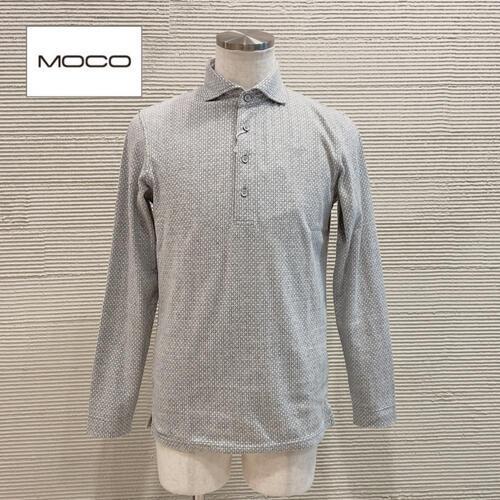 30％OFF！ SALE！ MOCO モコ メンズ ジオメトリック 起毛 長袖ポロ ポロシャツ ゴル...