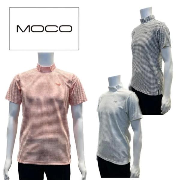 30％OFF！ SALE！ MOCO モコ メンズ モックネック ゴルフ ゴルフウェア ギンガムチェ...