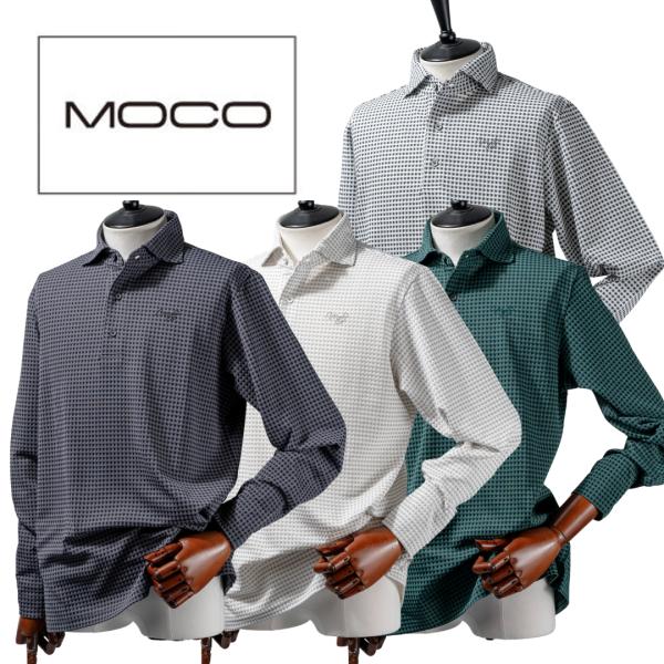 MOCO モコ HG/JQニットギンガムチェック メンズ ゴルフ ゴルフウェア ビジネス ポロシャツ...